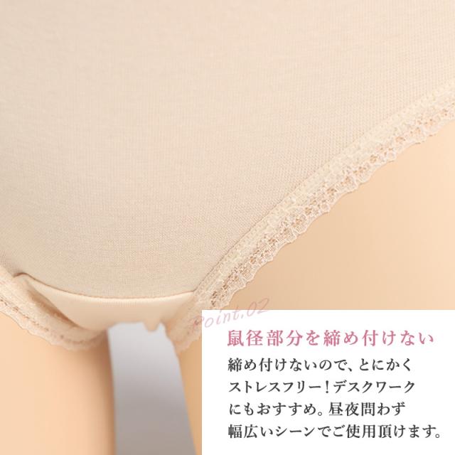 ショーツ レディース 綿混 レース M L LL