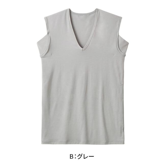 アセドロン スリーブレス 汗取り付き メンズ インナー シャツ vネック グンゼ  M L LL