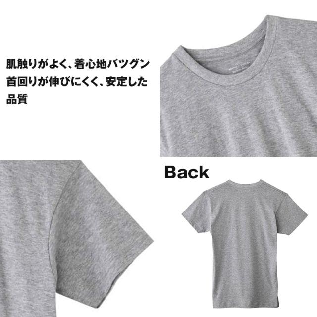 グンゼ クルーネック tシャツ ボディワイルド 綿100 2枚組 M L LL