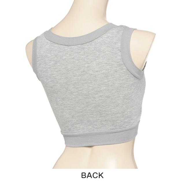 ジュニアブラ ハーフトップ カップ付き タンクトップ 透けにくい ブラトップ S M L