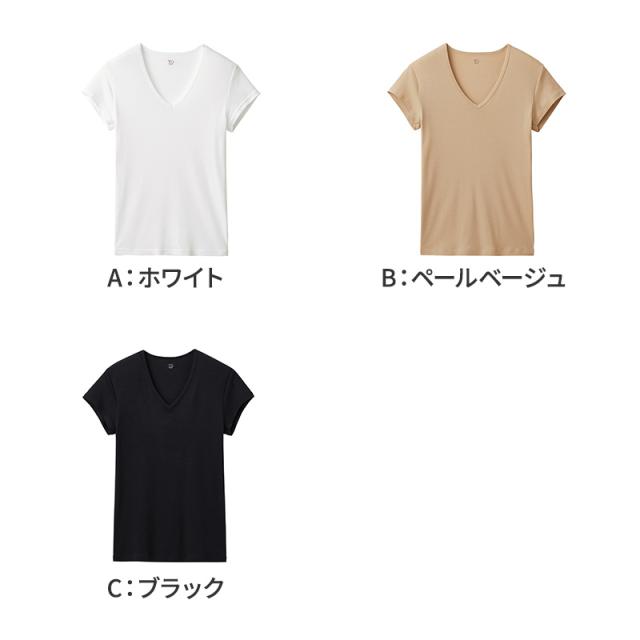グンゼ yg tシャツ メンズ vネック 半袖 接触冷感 綿100 脇パッド付き M L LL (在庫限り)