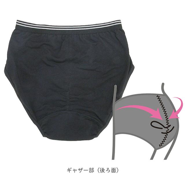 サニタリーショーツ ジュニア用 2枚組 子供 生理用ショーツ 女の子 黒 140 150 160 165cm