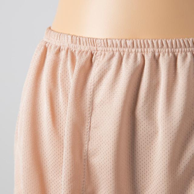 ペチパンツ サニタリー 防水布つき 透け防止 7分丈 防水 蒸れない メッシュ 通気性 スカートの下 ブラック ベージュ 透けない 生理