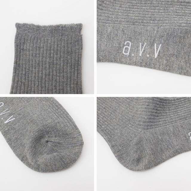 靴下 レディース ソックス クルーソックス リブ 23 - 25cm (在庫限り)