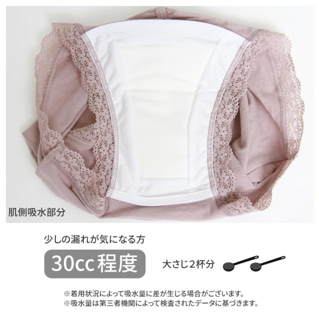 失禁ショーツ ちょいモレ 吸水 スタンダード 30ml 30cc M L LL