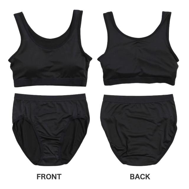 ジュニア スポーツブラ ショーツ セット ジ キッズ スポブラ ハーフトップ 中学生 小学生 インナー 下着 上下セット