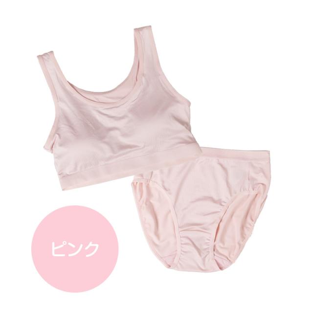 ジュニア スポーツブラ ショーツ セット ジ キッズ スポブラ ハーフトップ 中学生 小学生 インナー 下着 上下セット