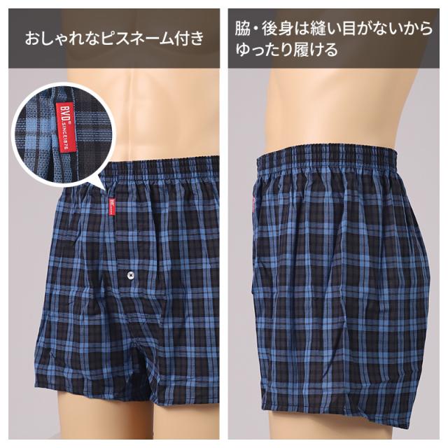 BVD トランクス bvd メンズ パンツ 綿100 前あき M L LL パナマ織り 涼しい 涼感 通気性 さらさら 下着 インナー