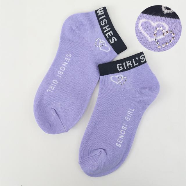 女の子 靴下 キッズ 子供 くるぶしソックス かわいい カラーソックス 19 - 24cm