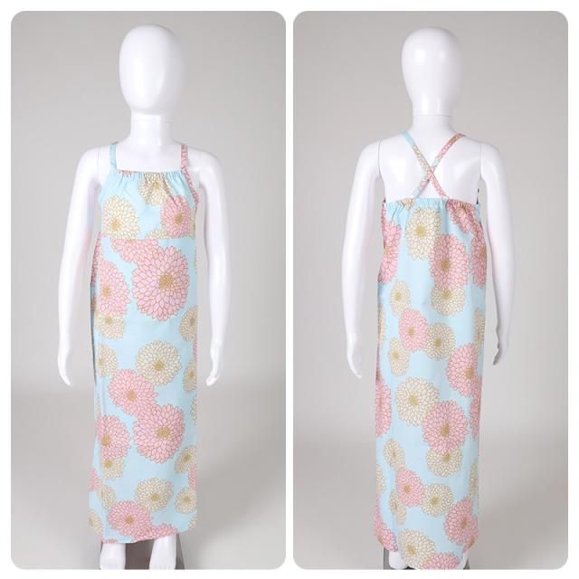 女児 浴衣 ワンピース セット キッズ ワンピース浴衣 セパレート 女の子 子供 おしゃれ 接触冷感 涼しい 130 140 150 160 (在庫限り)