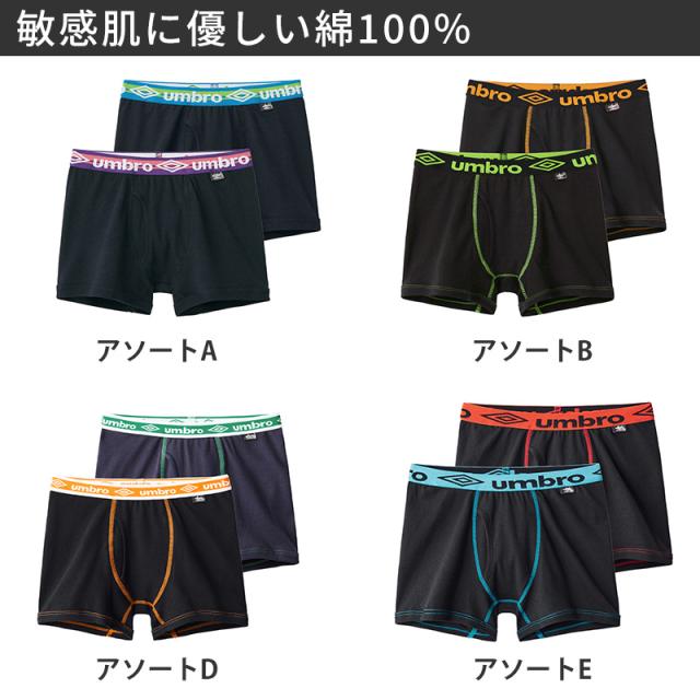グンゼ umbro 子供 ボクサーブリーフ 2枚 セット 綿100 140 150 160 170 cm (在庫限り)