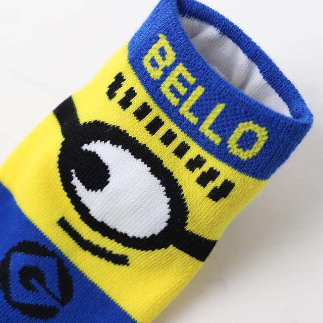 ミニオンズ ソックス キッズ 靴下 スニーカー丈 子供 男の子 女の子 キャラクターソックス キッズソックス 通園 通学 13-19cm