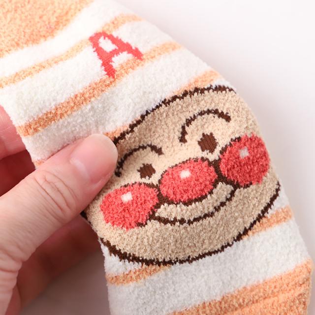 アンパンマン 靴下 キッズ ベビーソックス クルー丈 男の子 女の子 滑り止め 9-14cm (在庫限り)