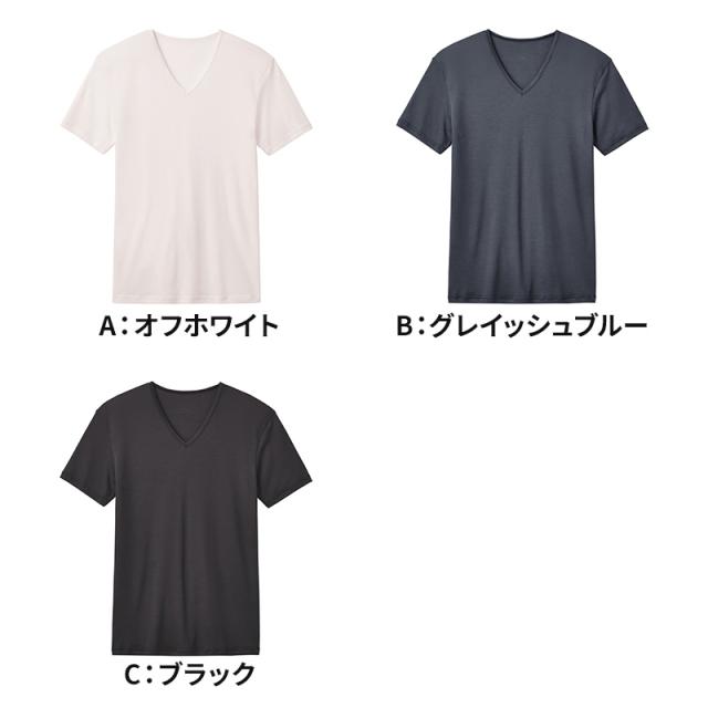 ファイヤーアセドロン メンズ インナー Vネック Tシャツ 薄手 グンゼ  M L LL (在庫限り)
