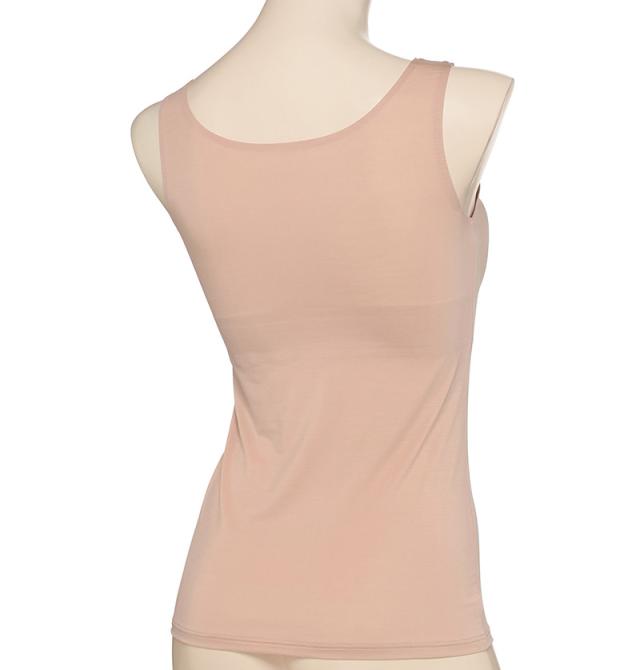 カップ付きタンクトップ レディース タンクトップ カップ付き インナー ブラトップ ひびきにくい シームレス 肌着 アツギ M L LL