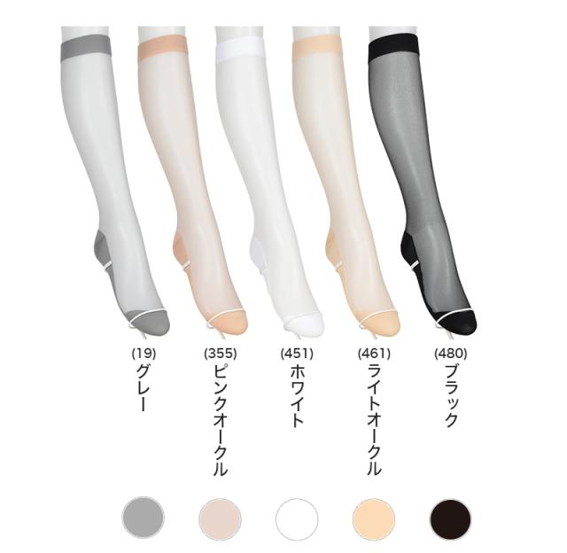 アスティーグ 透 ショートストッキング ストッキング ひざ下 ハイソックス 22-24cm
