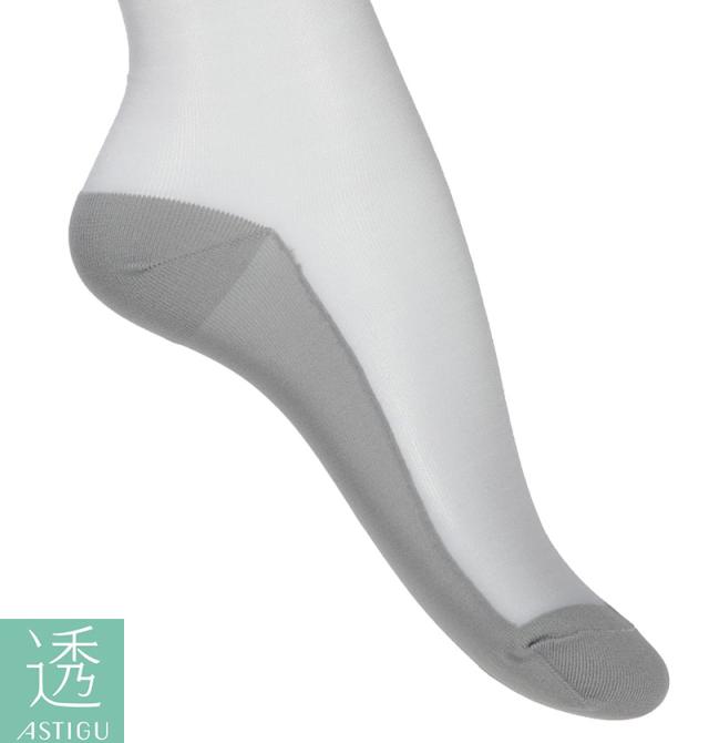 アスティーグ 透 ショートストッキング ストッキング クルー丈 クルーソックス 22-24cm