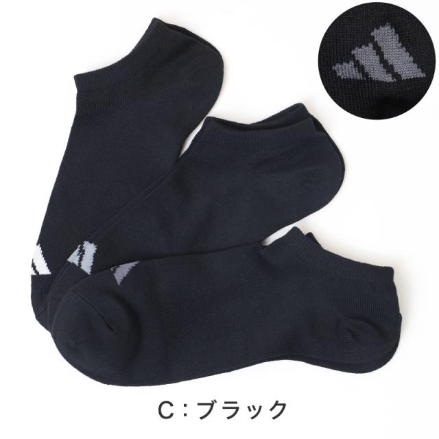 靴下 ソックス スニーカーソックス アディダス メンズ 3足 24-26cm〜28-30cm