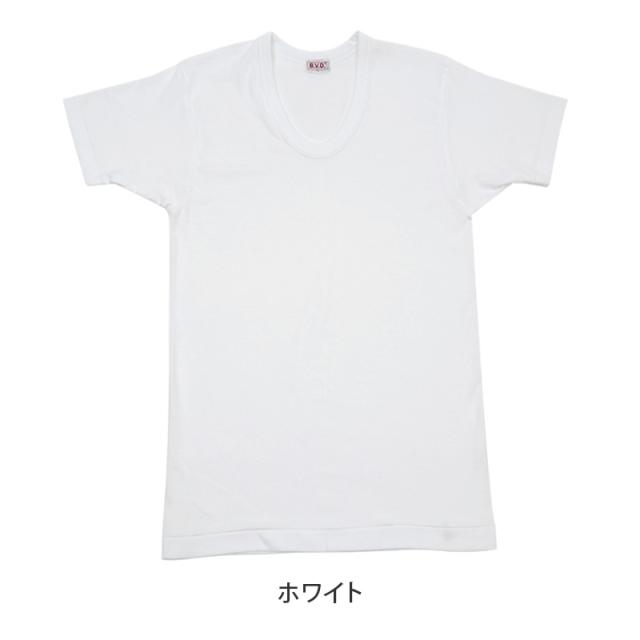 BVD　半袖 U首 Tシャツ メンズ インナー 下着 綿100 白 4枚セット S M L