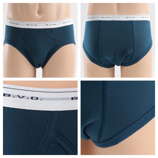 BVD ブリーフ ビキニ メンズ 下着 綿100% カラー 前開き 5枚セット M L LL