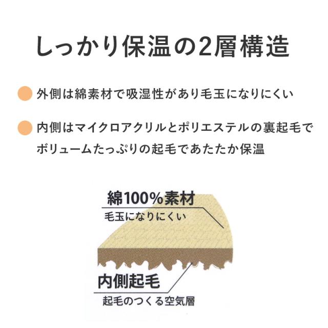 ウチコレ レディース 靴下 あったか 保温 ルームソックス クルー丈 グンゼ 23 24 25 cm