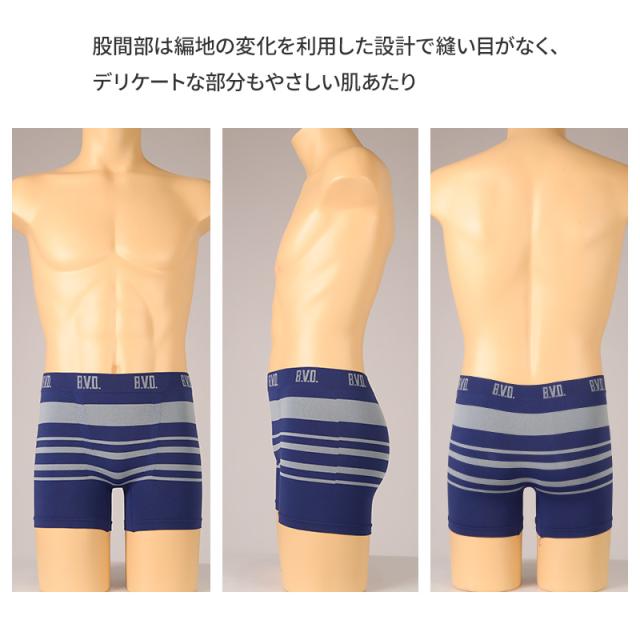BVD ボクサーパンツ メンズ 前閉じ ボーダー M L LL