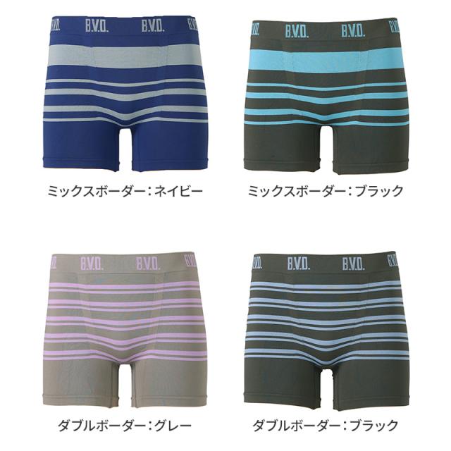 BVD ボクサーパンツ メンズ 前閉じ ボーダー M L LL