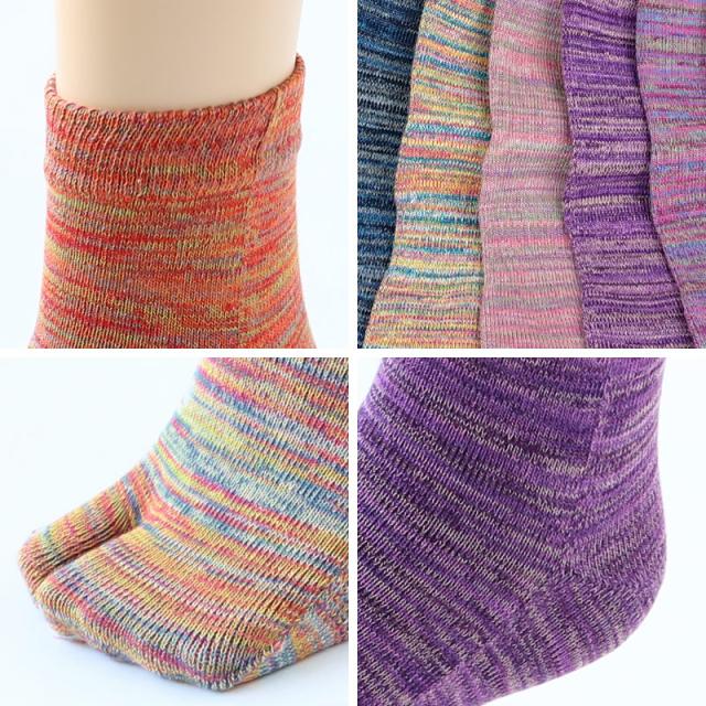 足袋ソックス レディース 靴下 ショートソックス 22-24cm・24-26cm (在庫限り)