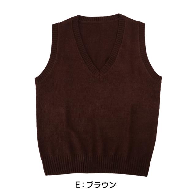 スクールベスト 女子 スクール ベスト 制服 ニット 秋 冬 Vネック S〜3L (在庫限り)