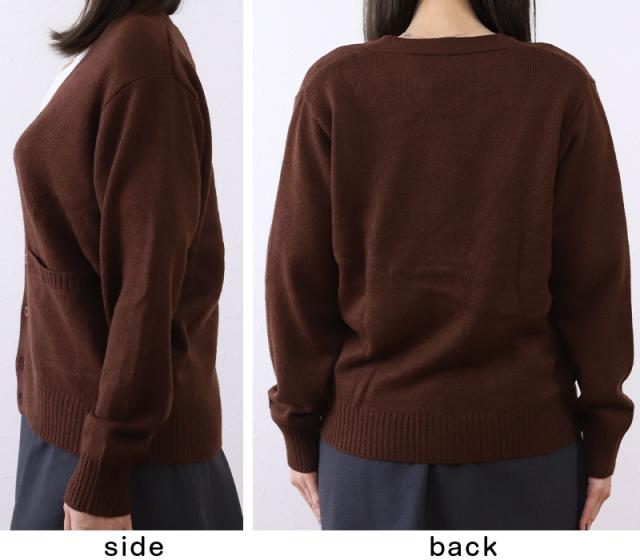 スクールカーディガン 女子 高校生 ウール 暖かい 洗える S〜3L (在庫限り)