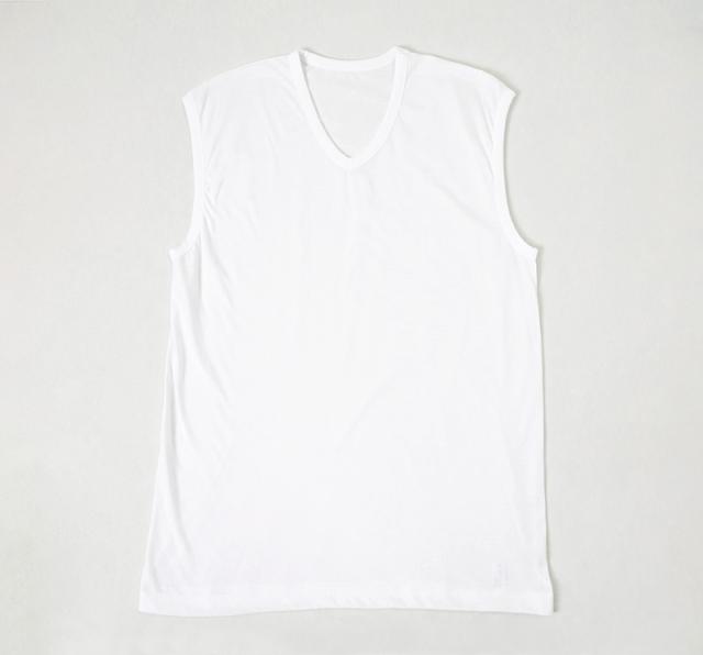 メンズ スリーブレス シャツ vネック 2枚組 袖なしシャツ 吸汗速乾 吸水速乾 ドライ 乾きやすい 綿混 M L LL (在庫限り)