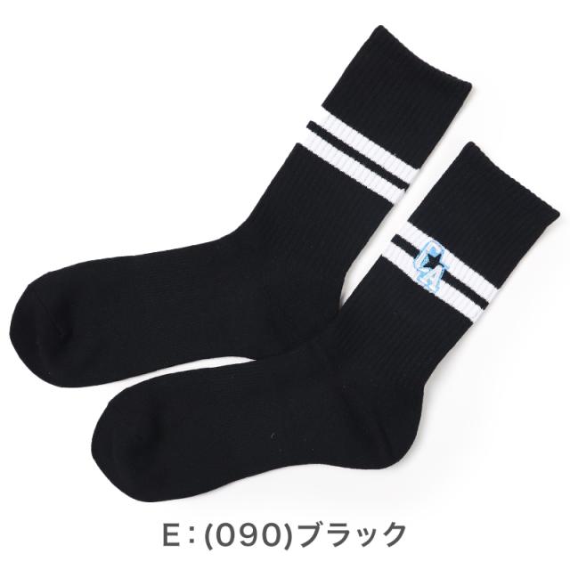 コンバース メンズ ソックス 靴下 足底パイル 黒 ブラック 25-27cm