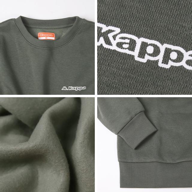 Kappa レディース トレーナー 裏起毛 クルーネック スウェット あったか 暖かい M L LL (在庫限り)