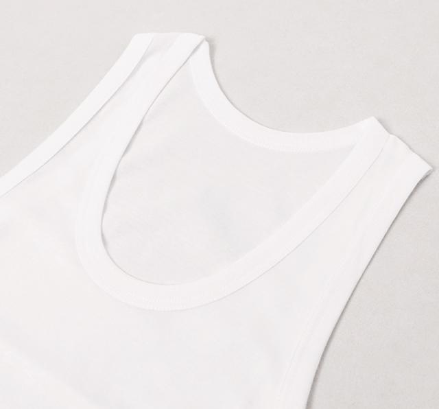 メンズ ランニングシャツ タンクトップ 2枚組 綿100 シャツ U首 uネック M L LL