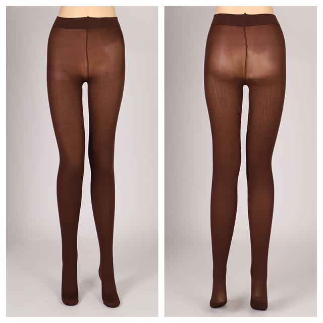 トゥシェ リブタイツ カラータイツ 60デニール相当 レディース リブ 無地 タイツ グンゼ M-L L-LL (在庫限り)