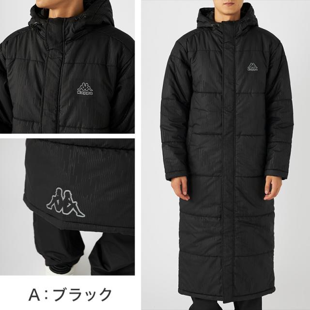 ベンチコート メンズ ロング 防寒 防風 アウトドア Kappa カッパ M L LL (送料無料) (在庫限り)
