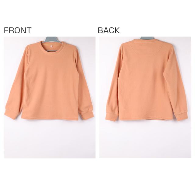 フリース ルームウェア レディース パジャマ 上下セット 長袖 冬 保温 丸首 クルーネック 部屋着 M L LL (在庫限り)