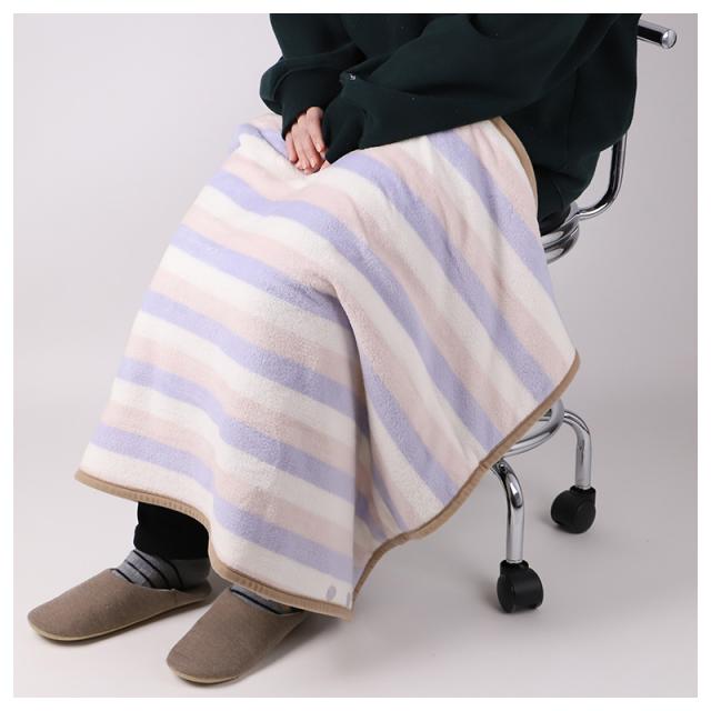 ふわもこ ブランケット ひざ掛け フリース 毛布 ポンチョ 肩掛け ボレロ スカート風 約70×100cm