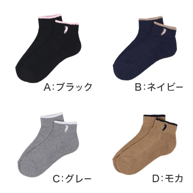 レディース ソックス 靴下 POLO ウエスタン スニーカー丈 刺繍 ワンポイント 22-24cm 女性 23cm 24cm WESTERN POLO TEXAS
