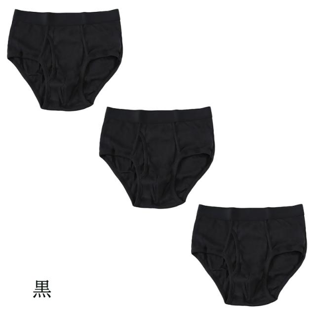 ブリーフ メンズ 綿100% パンツ スタンダード 前開き 3枚セット S M L LL