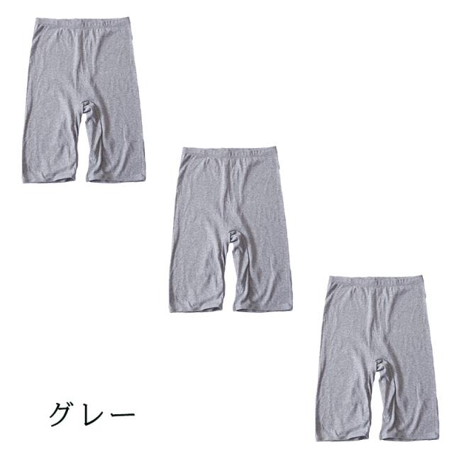 綿100% レディース 5分丈 ボトム インナー 3枚セット S M L LL