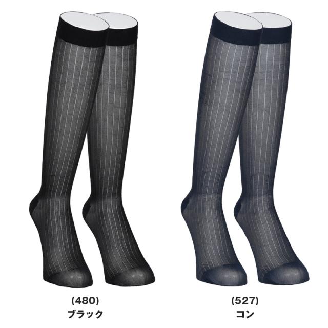 メンズ ハイソックス ビジネス ソックス ナイロン ストライプ 抗菌防臭 紳士 靴下 アツギ ATSUGI 25-27cm