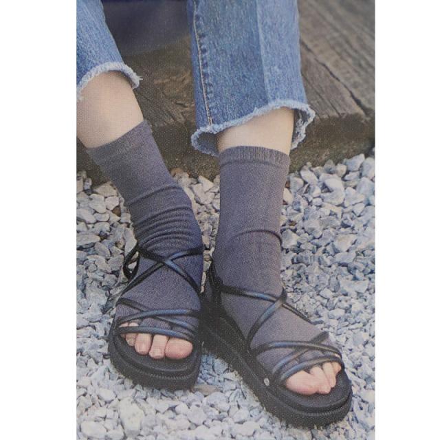 5本指 靴下 レディース 福助 美涼活 つま先なし 冷感 ソックス 汗ジミ対策 消臭 クルー丈 サンダル用 夏用 23-25cm