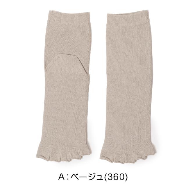 5本指 靴下 レディース 福助 美涼活 つま先なし 冷感 ソックス 汗ジミ対策 消臭 クルー丈 サンダル用 夏用 23-25cm