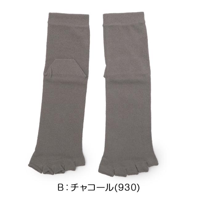 5本指 靴下 レディース 福助 美涼活 つま先なし 冷感 ソックス 汗ジミ対策 消臭 クルー丈 サンダル用 夏用 23-25cm