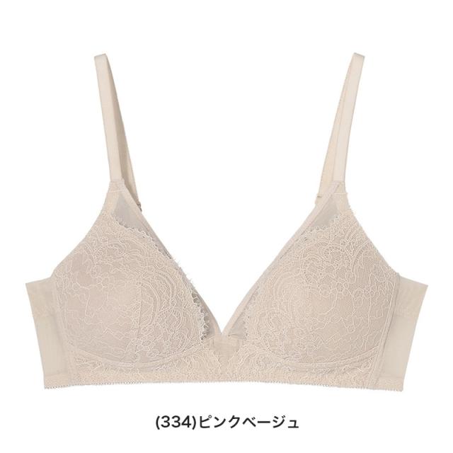 アツギ ノンワイヤーブラ レース ブラジャー レディース 通気性 M L LL