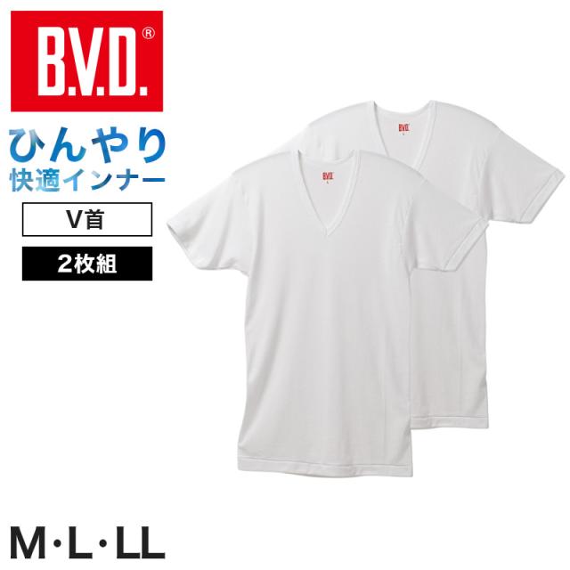 メンズ インナー 半袖 Tシャツ 接触冷感 吸水速乾 Vネック M l LL