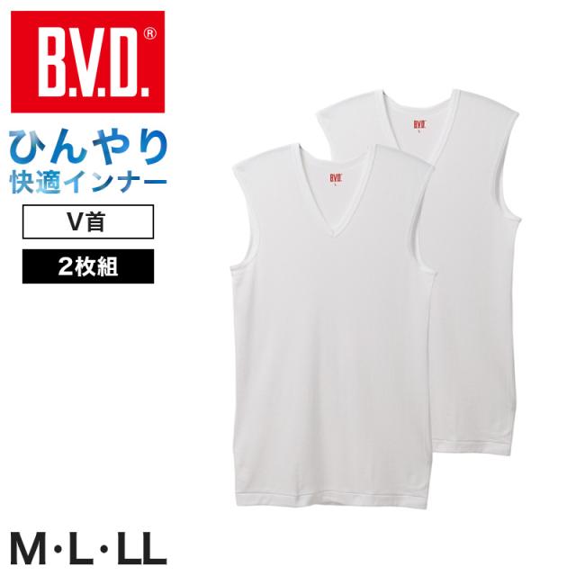 メンズ インナー ノースリーブ タンクトップ 接触冷感 吸水速乾 Vネック M l LL