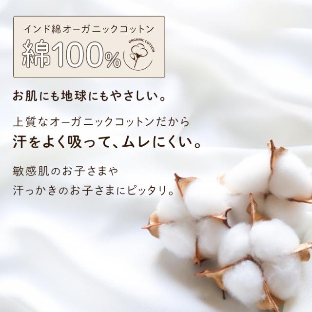 キッズ 半袖 シャツ インナー 2枚組 綿100% オーガニックコットン 男の子 女の子 100 110 120 130 140 150 160 cm