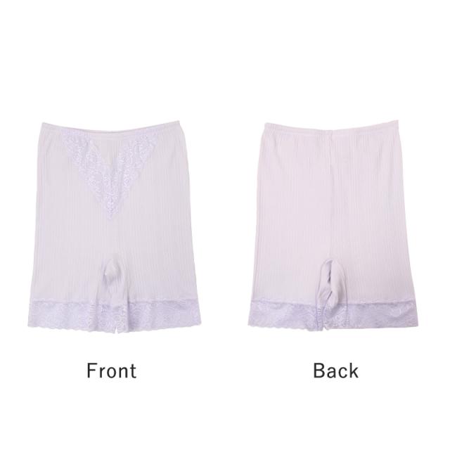 3分丈ボトム レディース 綿100％ ペチパンツ インナーパンツ コットン 下着 肌着 インナー M L LL